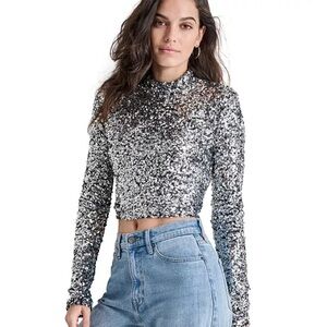 DKNY Sequin Crop Top